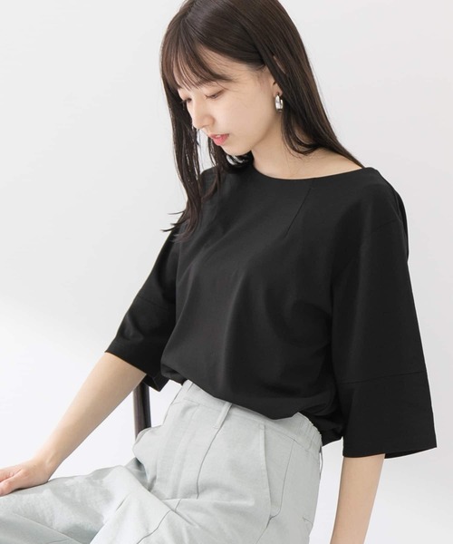 ITEMS URBANRESEARCH(アイテムズ アーバンリサーチ)の「ストレッチハンソデTシャツ(Tシャツ/カットソー・レディース・ホワイト/ライトブルー/ブラック/グリーン・FREE)」の22枚目の写真