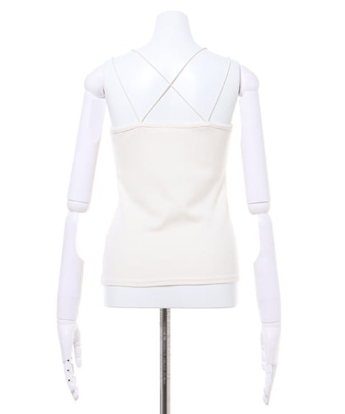 MLI'A（エムリア）の「カップ付きリブキャミソール（キャミソール・レディース・ブラック/オレンジ/グリーン/アイボリー/モカ・M）」の10枚目の写真