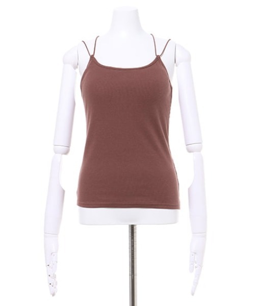 MLI'A（エムリア）の「カップ付きリブキャミソール（キャミソール・レディース・ブラック/オレンジ/グリーン/アイボリー/モカ・M）」の16枚目の写真