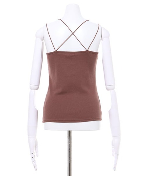 MLI'A（エムリア）の「カップ付きリブキャミソール（キャミソール・レディース・ブラック/オレンジ/グリーン/アイボリー/モカ・M）」の18枚目の写真