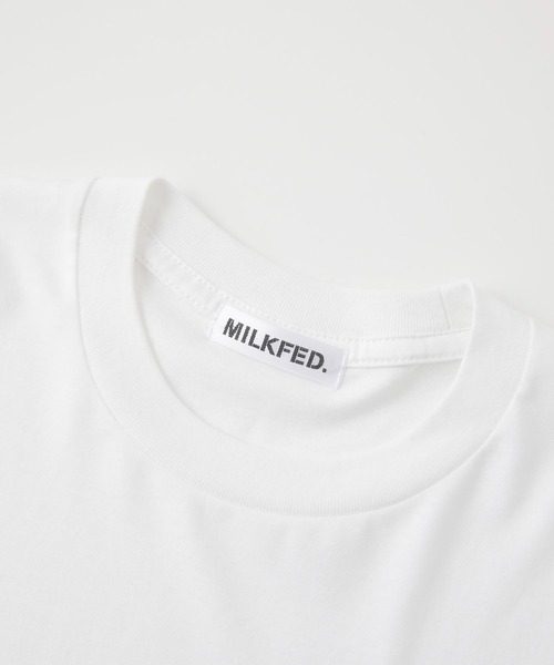 MILKFED.(ミルクフェド)の「MULTICOLOR LOGO L/S TOP(Tシャツ/カットソー・レディース・ホワイト/ブラック・ONE SIZE)」の4枚目の写真