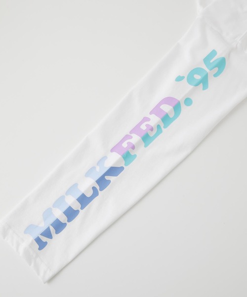 MILKFED.(ミルクフェド)の「MULTICOLOR LOGO L/S TOP(Tシャツ/カットソー・レディース・ホワイト/ブラック・ONE SIZE)」の7枚目の写真