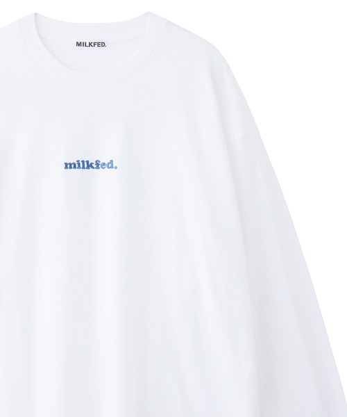 MILKFED.(ミルクフェド)の「MULTICOLOR LOGO L/S TOP(Tシャツ/カットソー・レディース・ホワイト/ブラック・ONE SIZE)」の8枚目の写真