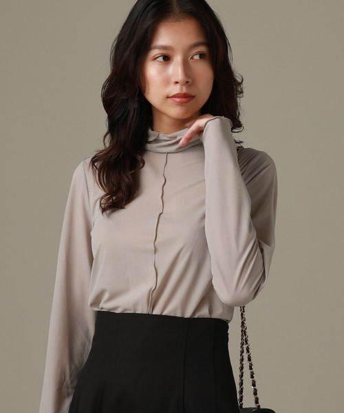 Cheek(チーク)の「リブメローインナーカット(Tシャツ/カットソー・レディース・グリーン/グレー/ブラック/アイボリー・MEDIUM)」の4枚目の写真
