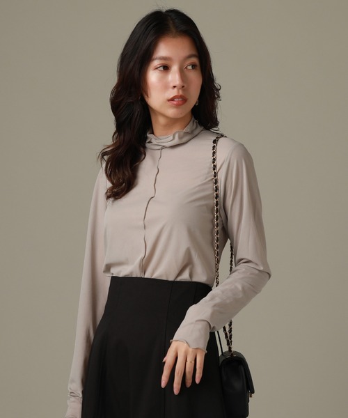Cheek(チーク)の「リブメローインナーカット(Tシャツ/カットソー・レディース・グリーン/グレー/ブラック/アイボリー・MEDIUM)」の16枚目の写真