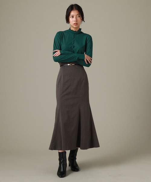 Cheek(チーク)の「リブメローインナーカット(Tシャツ/カットソー・レディース・グリーン/グレー/ブラック/アイボリー・MEDIUM)」の18枚目の写真