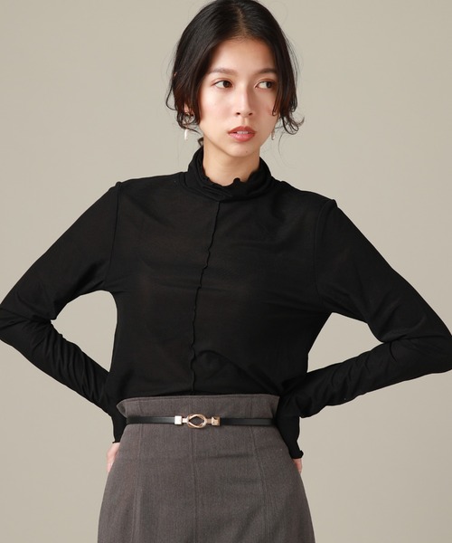 Cheek(チーク)の「リブメローインナーカット(Tシャツ/カットソー・レディース・グリーン/グレー/ブラック/アイボリー・MEDIUM)」の11枚目の写真