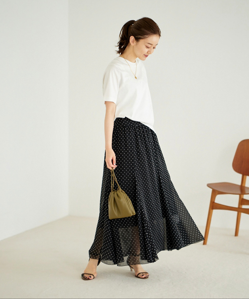 IENA イエナ　楊柳デザインスカート IENA（イエナ）の「楊柳デザインスカート（スカート）」 - WEAR