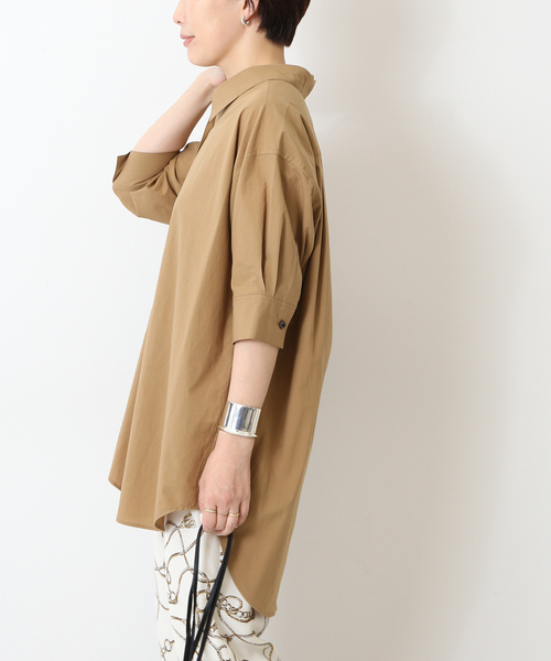 journal standard L'essage(ジャーナルスタンダードレサージュ)の「OUMIタイプライターシャツ(シャツ/ブラウス・レディース・ネイビー/キャメル・FREE)」の15枚目の写真