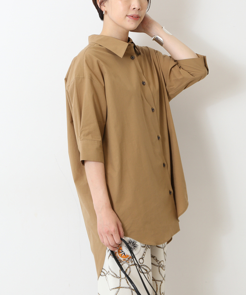 journal standard L'essage(ジャーナルスタンダードレサージュ)の「OUMIタイプライターシャツ(シャツ/ブラウス・レディース・ネイビー/キャメル・FREE)」の16枚目の写真