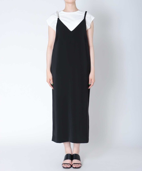 Jines(ジネス)の「パール付キャミワンピース(ワンピース・レディース・ブラック/ライトグリーン/ネイビー・38)」の18枚目の写真