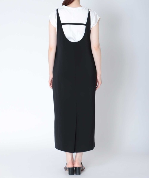 Jines(ジネス)の「パール付キャミワンピース(ワンピース・レディース・ブラック/ライトグリーン/ネイビー・38)」の6枚目の写真