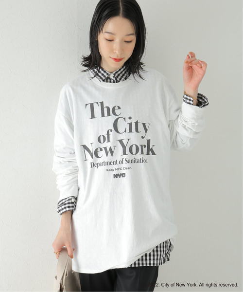 plage(プラージュ)の「NYC ロングスリーブ TEE(Tシャツ/カットソー・レディース・ブラック/ホワイト・FREE)」の1枚目の写真