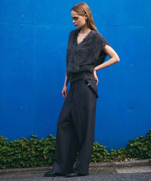 【美品】AKTE Vネックシャギーニットベスト セール】Vネックシャギーニットベスト（ベスト）｜AKTE（アクテ）の