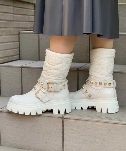 ASH（アッシュ）の「【POLAR】ナイロンドッキングブーツ（ブーツ・レディース・ブラック/アイボリー・35/39/37/36/38）」の8枚目の写真