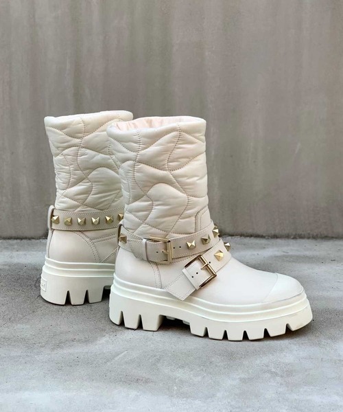 ASH（アッシュ）の「【POLAR】ナイロンドッキングブーツ（ブーツ・レディース・ブラック/アイボリー・35/39/37/36/38）」の10枚目の写真