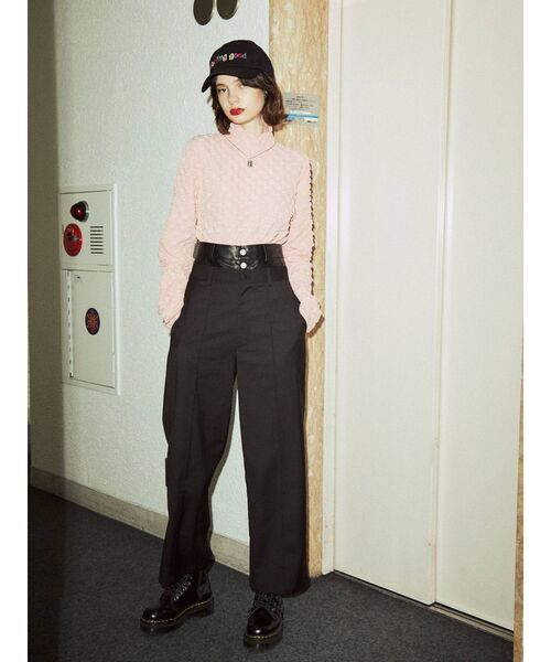 jouetie（ジュエティ）の「ポップコーンハイネックトップス（Tシャツ/カットソー・レディース・ブラック/ピンク/ブルー/アイボリー/グリーン・MEDIUM）」の9枚目の写真