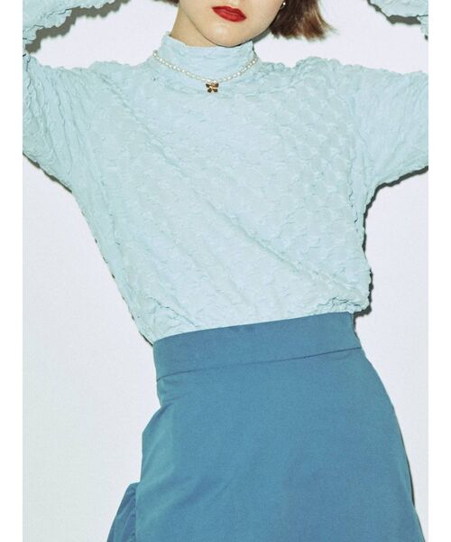 jouetie（ジュエティ）の「ポップコーンハイネックトップス（Tシャツ/カットソー・レディース・ブラック/ピンク/ブルー/アイボリー/グリーン・MEDIUM）」の10枚目の写真