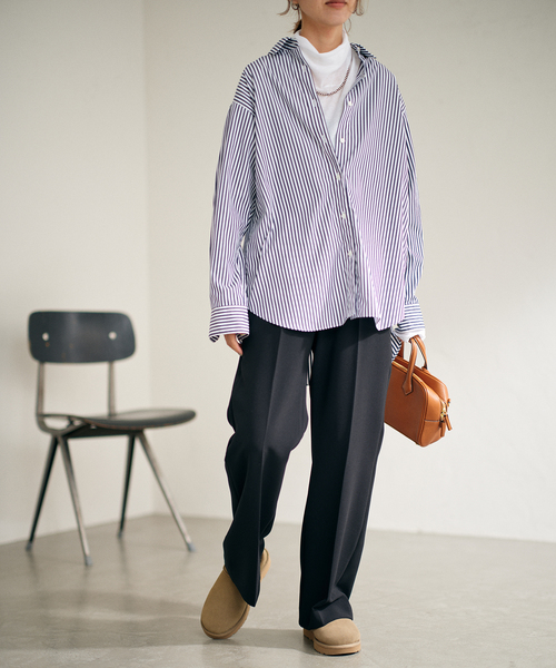 FRAMeWORK(フレームワーク)の「【MICA DELLA VALLE/ミカデラヴァッレ】MONICA ショルダーバッグ(ショルダーバッグ・レディース・ネイビー/ブラウン・FREE)」の3枚目の写真