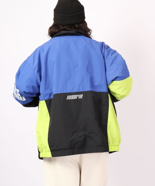 LONSDALE(ロンズデール)の「LONSDALE ナイロンワッシャー ジャケット カラーブロック ジャンバー(ナイロンジャケット・メンズ・ブラック/パープル/グリーン・LL/L/M)」の10枚目の写真