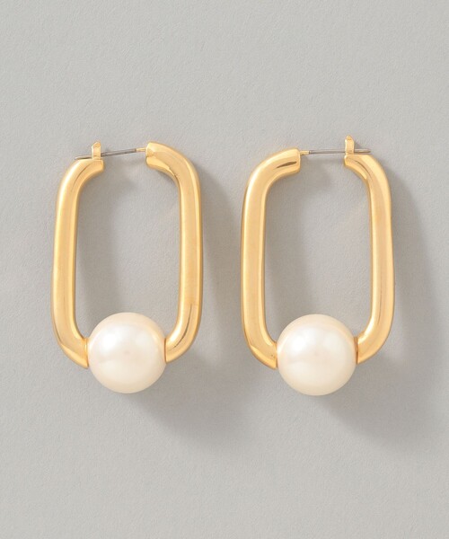 EPOCA（エポカ）の「オーバルチェーンコンビピアス（ピアス（両耳用）・レディース・ゴールド/ゴールド系その他・FREE）」の2枚目の写真