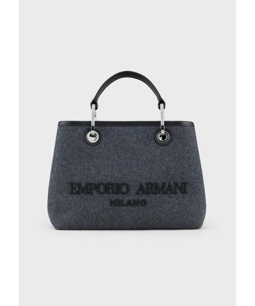 EMPORIO ARMANI(エンポリオアルマーニ)の「【エンポリオ アルマーニ】MyEA フェルト製 スモールサイズ ロゴ刺繍入り(ショルダーバッグ・レディース・グレー系その他3・FREE)」の5枚目の写真