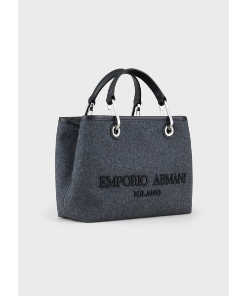 EMPORIO ARMANI(エンポリオアルマーニ)の「【エンポリオ アルマーニ】MyEA フェルト製 スモールサイズ ロゴ刺繍入り(ショルダーバッグ・レディース・グレー系その他3・FREE)」の6枚目の写真