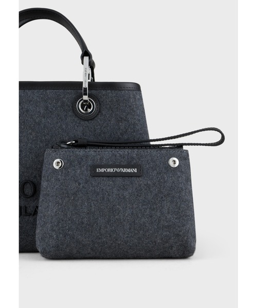 EMPORIO ARMANI(エンポリオアルマーニ)の「【エンポリオ アルマーニ】MyEA フェルト製 スモールサイズ ロゴ刺繍入り(ショルダーバッグ・レディース・グレー系その他3・FREE)」の8枚目の写真