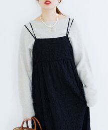 le.coeur blanc | FOX混アゼコンビボートネックニット(ニット/セーター)