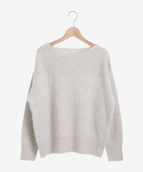 le.coeur blanc（ルクールブラン）の「FOX混アゼコンビボートネックニット（ニット/セーター・レディース・グレー/ダークグレー/ミント/モカ・38）」の11枚目の写真