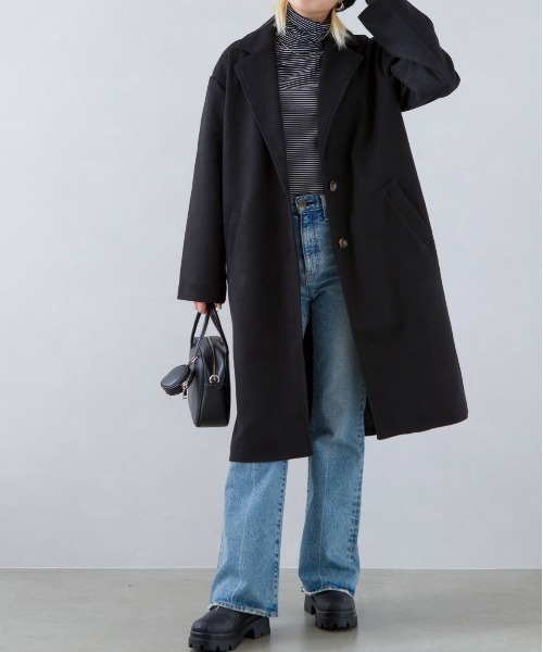 SpRay（スプレイ）の「エコウールチェスターコート（チェスターコート・レディース・モカ/アイボリー/ブラック/ブルー/ダークグリーン・FREE）」の19枚目の写真