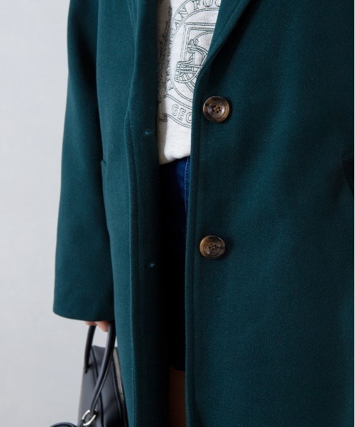 SpRay（スプレイ）の「エコウールチェスターコート（チェスターコート・レディース・モカ/アイボリー/ブラック/ブルー/ダークグリーン・FREE）」の16枚目の写真