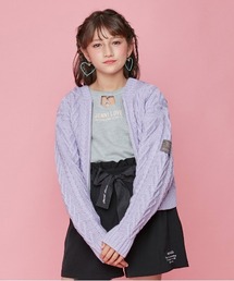 ケーブルニットZIPパーカー