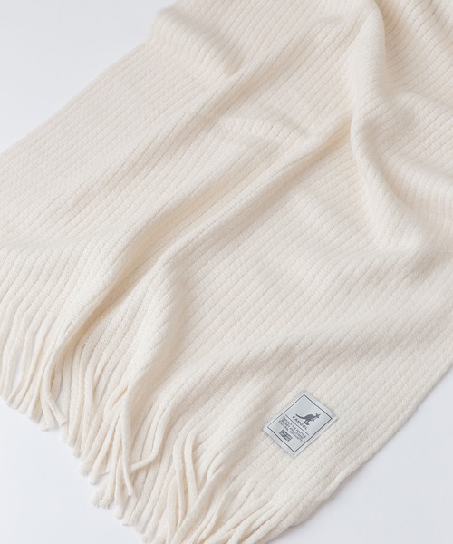 KANGOL（カンゴール）の「【KANGOL/カンゴール】リブラッセル　ストール　マフラー（ストール/ショール・レディース・ブラック/グレー/イエロー/アイボリー・FREE）」の5枚目の写真