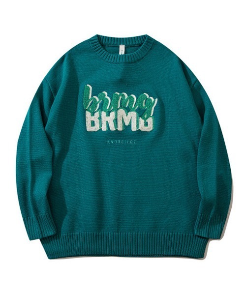 Ressaca（レサーカ）の「オーバーサイズ ロゴクルーネックニットセーター（ニット/セーター・メンズ・ホワイト系その他/ベージュ/ブラック/ブラック系その他2/ブルー/ブラウン/ブラック系その他/ホワイト・L/M/XL）」の8枚目の写真