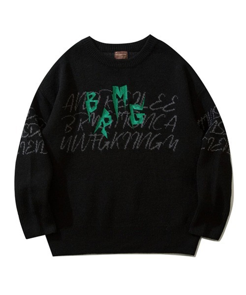 Ressaca（レサーカ）の「オーバーサイズ ロゴクルーネックニットセーター（ニット/セーター・メンズ・ホワイト系その他/ベージュ/ブラック/ブラック系その他2/ブルー/ブラウン/ブラック系その他/ホワイト・L/M/XL）」の21枚目の写真