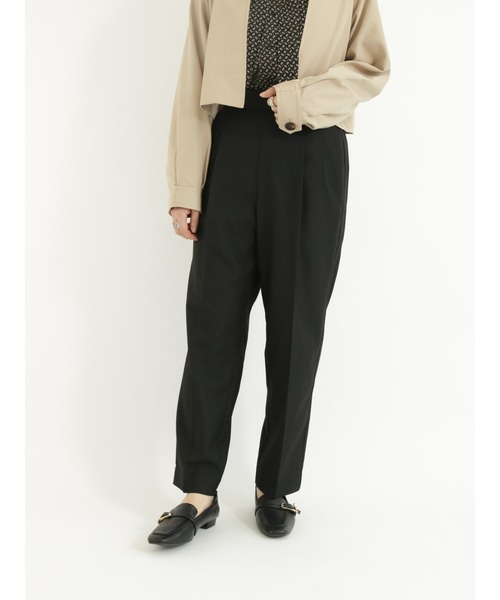 Te chichi TERRASSE（テチチテラス）の「【イージーケア&ストレッチ】テーパードパンツ（その他パンツ・レディース・グレー/グリーン/パープル/ブラック・ﾌﾘ-）」の2枚目の写真