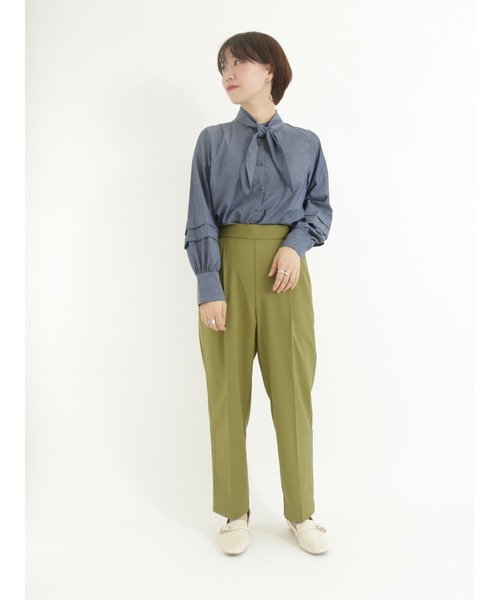 Te chichi TERRASSE（テチチテラス）の「【イージーケア&ストレッチ】テーパードパンツ（その他パンツ・レディース・グレー/グリーン/パープル/ブラック・ﾌﾘ-）」の12枚目の写真