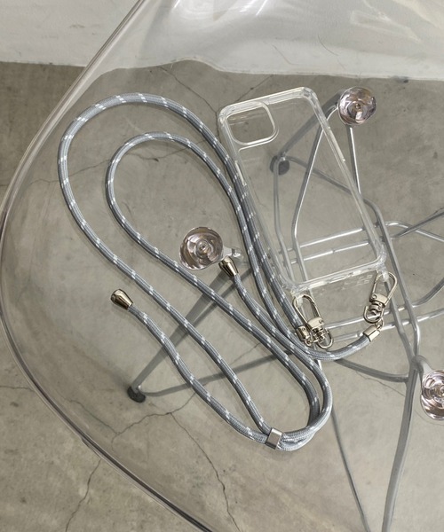 WEGO（ウィゴー）の「WEGO/細ロープストラップ（スマホグッズ・レディース・グリーン/ベージュ/オレンジ/ブラック/グレー系その他4/ホワイト系その他4/ブルー系その他/ライトピンク・FREE）」の4枚目の写真