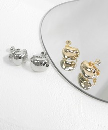 minia | ゆがみボタンイヤリング(イヤリング)