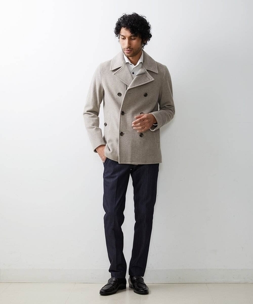 MICHEL KLEIN HOMME (ミッシェルクランオム)の「ピーコート(ピーコート・メンズ・ブラック/ベージュ・MEDIUM/X-LARGE/LARGE)」の1枚目の写真