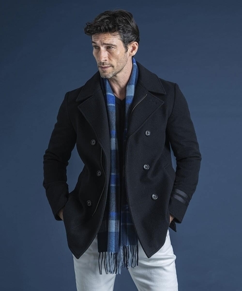 MICHEL KLEIN HOMME (ミッシェルクランオム)の「ピーコート(ピーコート・メンズ・ブラック/ベージュ・MEDIUM/X-LARGE/LARGE)」の2枚目の写真