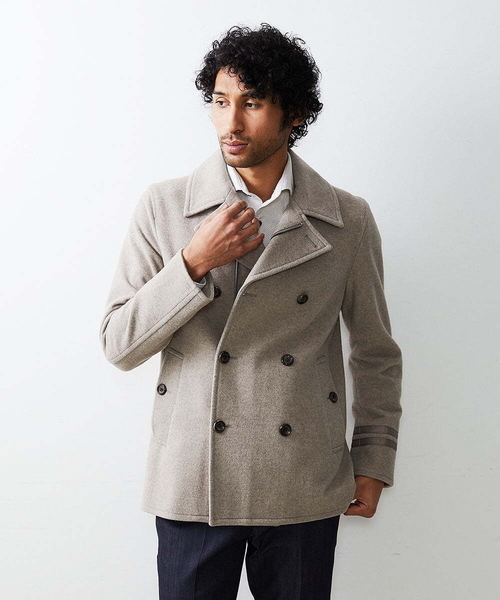 MICHEL KLEIN HOMME (ミッシェルクランオム)の「ピーコート(ピーコート・メンズ・ブラック/ベージュ・MEDIUM/X-LARGE/LARGE)」の3枚目の写真