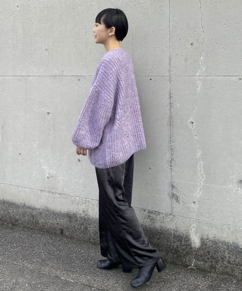 Couleur Meler(クルールメリー)の「Couleur Meler オクユウカ サテンイージーストレートパンツ(その他パンツ・レディース・ブラック/ベージュ系その他・FREE)」の22枚目の写真