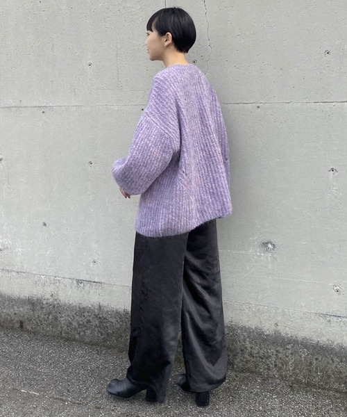 Couleur Meler(クルールメリー)の「Couleur Meler オクユウカ サテンイージーストレートパンツ(その他パンツ・レディース・ブラック/ベージュ系その他・FREE)」の15枚目の写真