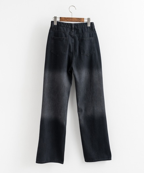 Ressaca（レサーカ）の「グラデーション ルーズストレート ブラックデニムパンツ（デニムパンツ・レディース・ブラック・S/M/L）」の8枚目の写真