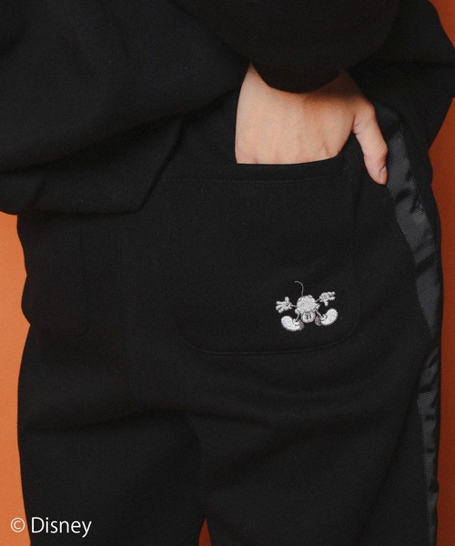 PAGEBOY（ページボーイ）の「WEB限定アイテム / Mickey / 裏毛パンツ（スウェットパンツ・レディース・オフホワイト/ブルー/ブラック・FREE）」の9枚目の写真