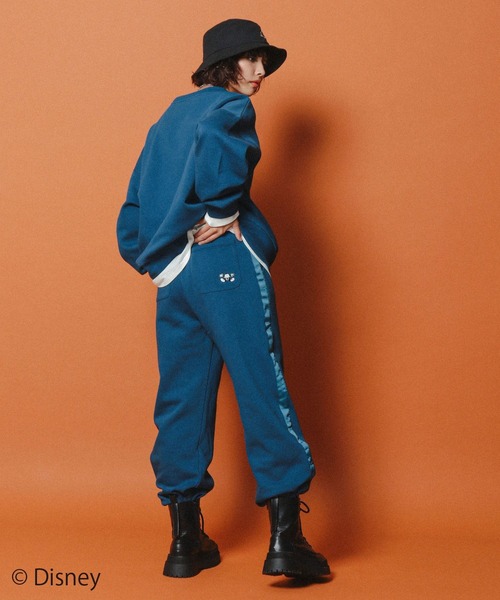 PAGEBOY（ページボーイ）の「WEB限定アイテム / Mickey / 裏毛パンツ（スウェットパンツ・レディース・オフホワイト/ブルー/ブラック・FREE）」の15枚目の写真
