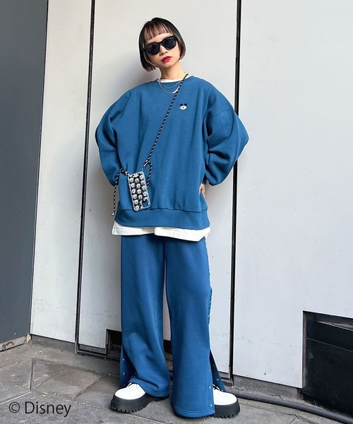 PAGEBOY（ページボーイ）の「WEB限定アイテム / Mickey / 裏毛パンツ（スウェットパンツ・レディース・オフホワイト/ブルー/ブラック・FREE）」の20枚目の写真