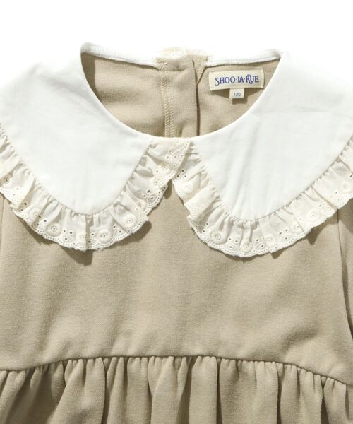 SHOO・LA・RUE(シューラルー)の「◆【110-140cm/プチセレ】衿レースポンチワンピース(ワンピース・キッズ・ベージュ/ブラック/ブラック系7・11/12/13/14)」の7枚目の写真